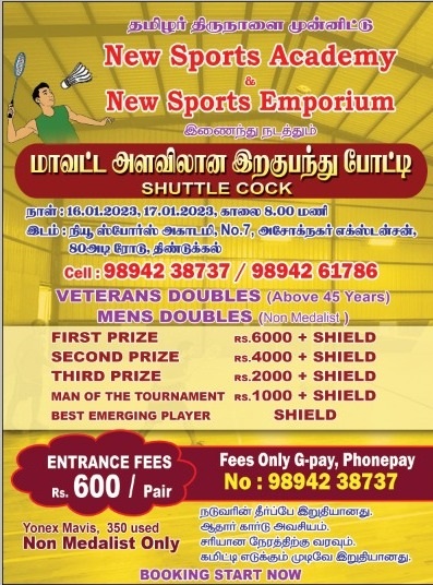 New Sports Academy Badminton Tournament