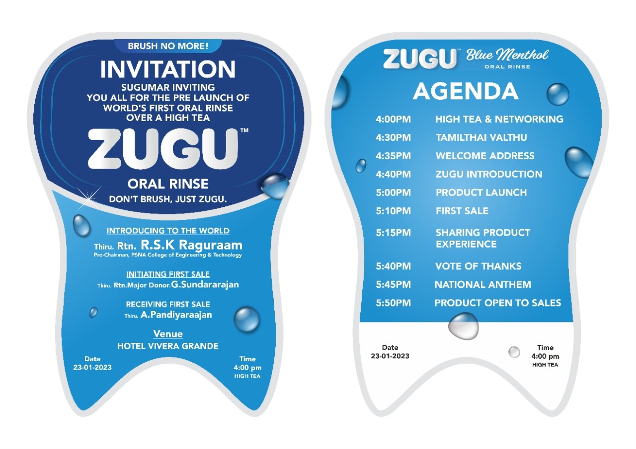 Pre Launch of ZUGU Oral Rinse